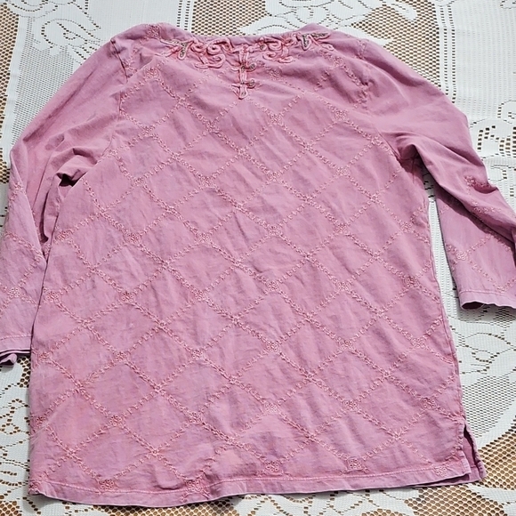 Soft Surroundings Pink Embroidered Top - Picture 8 of 8